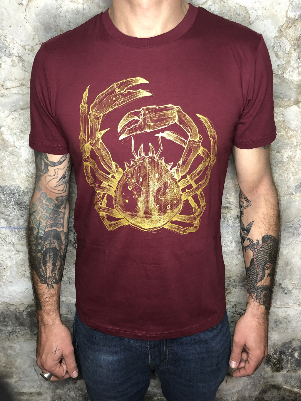 T-shirt - Araignée - Bordeaux